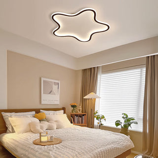 Star flush mount ceiling lamp LED – modern dining room