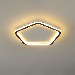 Nordic flush mount ceiling lamp pentagon – modern LED