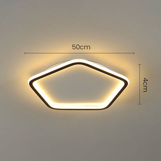 Pentagon modern ceiling light Nordic – LED flush mount glow