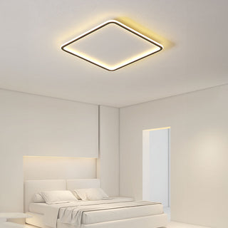 LED geometric ceiling light square – modern hollow flush