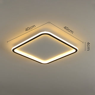 Modern hollow square ceiling lamp – geometric LED flush mount