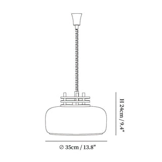 Brown glass pendant top view — coffee modern shade fixture