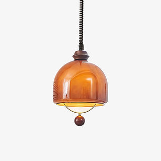 Bauhaus pendant side angle — glass lantern modern LED light