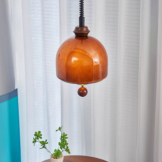 Bauhaus pendant close-up — modern glass lantern LED lamp