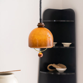 Bauhaus glass lantern pendant — modern LED dining room lamp