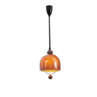 Modern glass lantern pendant — Bauhaus LED dining room ceiling lamp