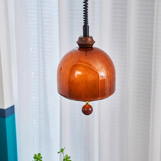 Bauhaus glass lantern in interior — modern LED pendant fixture