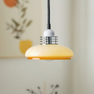 Bauhaus brown glass shade pendant — stylish living room lamp