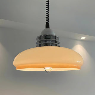 Brown glass pendant top view — Bauhaus stylish ceiling fixture