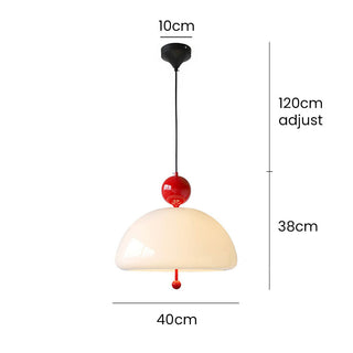 Vintage Pendant Lights - Creamy Glass Classic Pendant Lamp for Dining Room
