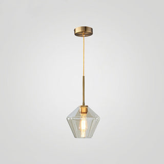Clear rod minimalist pendant — adjustable hanging glass lamp