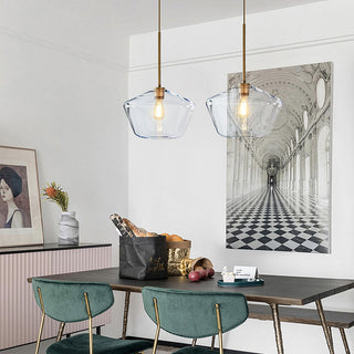 Clear Rod Pendant Light – Minimalist Adjustable Hanging Glass Lamp for Dining Room