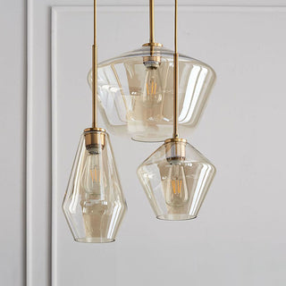 Clear Rod Pendant Light – Minimalist Adjustable Hanging Glass Lamp for Dining Room