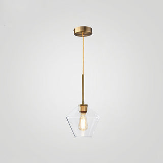 Clear rod pendant in dining room — minimalist glass ceiling lamp