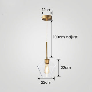 Clear Rod Pendant Light – Minimalist Adjustable Hanging Glass Lamp for Dining Room