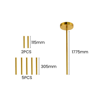 Suspension Tiges de Verre – Suspension Élégante en Forme de Fleur Avec Fixation Métallique
