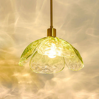 Glass rod flower shape pendant — stylish metal ceiling lamp