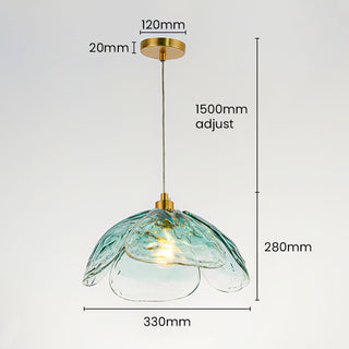 Suspension Tiges de Verre – Suspension Élégante en Forme de Fleur Avec Fixation Métallique