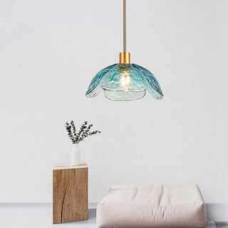 Suspension Tiges de Verre – Suspension Élégante en Forme de Fleur Avec Fixation Métallique
