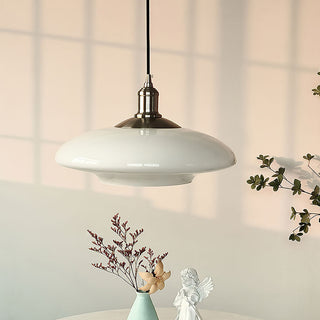 White glass pendant styled — modern E27 dining room lamp