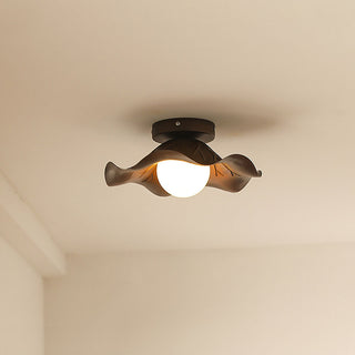 Brown Ceiling Light - Wrought Iron Petal Lamp for Living Room Lighting