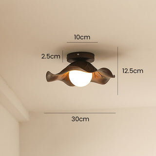 Brown Ceiling Light - Wrought Iron Petal Lamp for Living Room Lighting