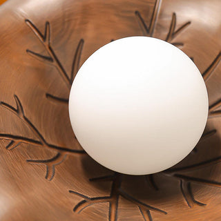 Brown Ceiling Light - Wrought Iron Petal Lamp for Living Room Lighting