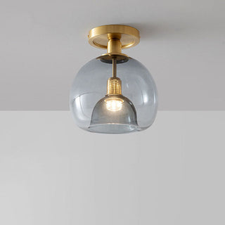 Grey hallway ceiling lamp glass – E27 modern fixture