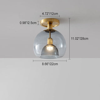 Modern grey ceiling fixture glass E27 – hallway glow