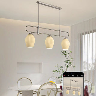 Glass E27 ceiling light colorful – modern dining room