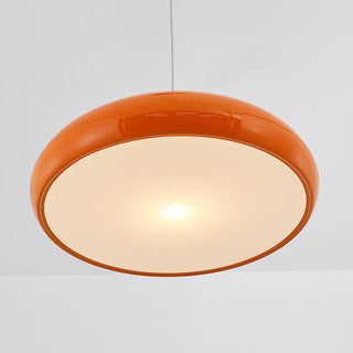 Colorful dining room pendant with acrylic translucent shade