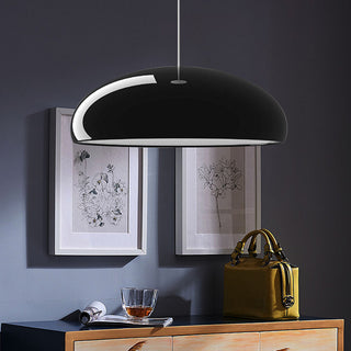 Modern acrylic pendant in vibrant dining room colors