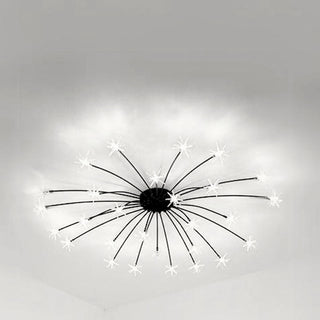 Plafonnier de chambre de luxe – Lustre moderne en verre étoile finition dorée