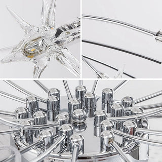 Plafonnier de chambre de luxe – Lustre moderne en verre étoile finition dorée