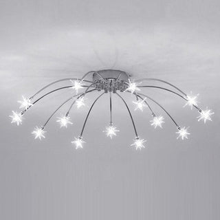 Plafonnier de chambre de luxe – Lustre moderne en verre étoile finition dorée