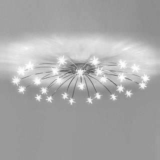 Plafonnier de chambre de luxe – Lustre moderne en verre étoile finition dorée