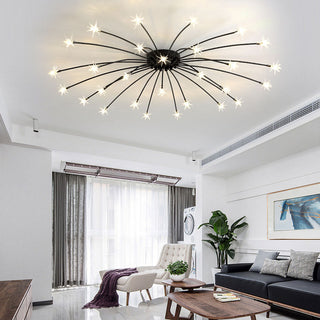 Luxury glass star ceiling light gold – bedroom chandelier