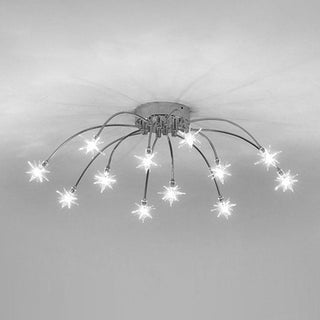Plafonnier de chambre de luxe – Lustre moderne en verre étoile finition dorée