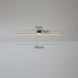 Modern strip ceiling lamp soft glow – LED hallway installed