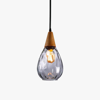 Suspension Goutte en Verre Luminaire Suspendu Vintage – Éclairage Ambre et Transparent pour Salle à Manger