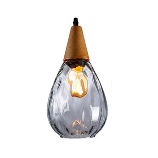 Suspension Goutte en Verre Luminaire Suspendu Vintage – Éclairage Ambre et Transparent pour Salle à Manger