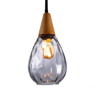 Suspension Goutte en Verre Luminaire Suspendu Vintage – Éclairage Ambre et Transparent pour Salle à Manger