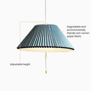 Paper pendant in bedroom — modern LED hanging ceiling lamp