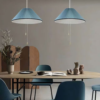Paper pendant close-up — modern LED bedroom ceiling lamp