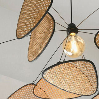 Suspension de cuisine en rotin – Luminaire suspendu moderne et réglable de style bohème