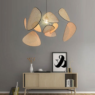 Modern rattan kitchen pendant with boho adjustable style