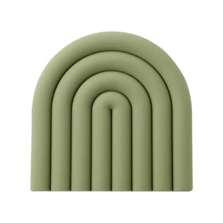 heat insulation pan pad silicone trivet kitchen heat mat stackable front view