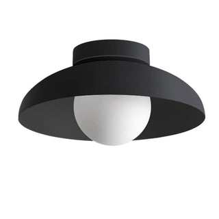 Plafonnier semi-encastré - Luminaire métallique contemporain pour l'éclairage de couloir