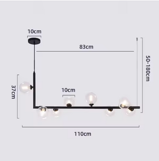 Modern Pendant Lamp – Multi Globe Nordic Ceiling Light With Gold Finish