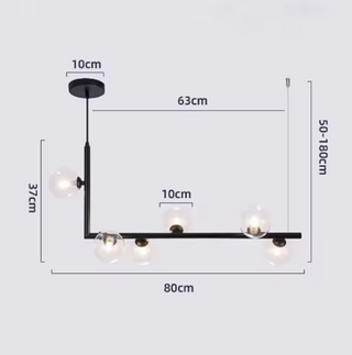 Modern Pendant Lamp – Multi Globe Nordic Ceiling Light With Gold Finish